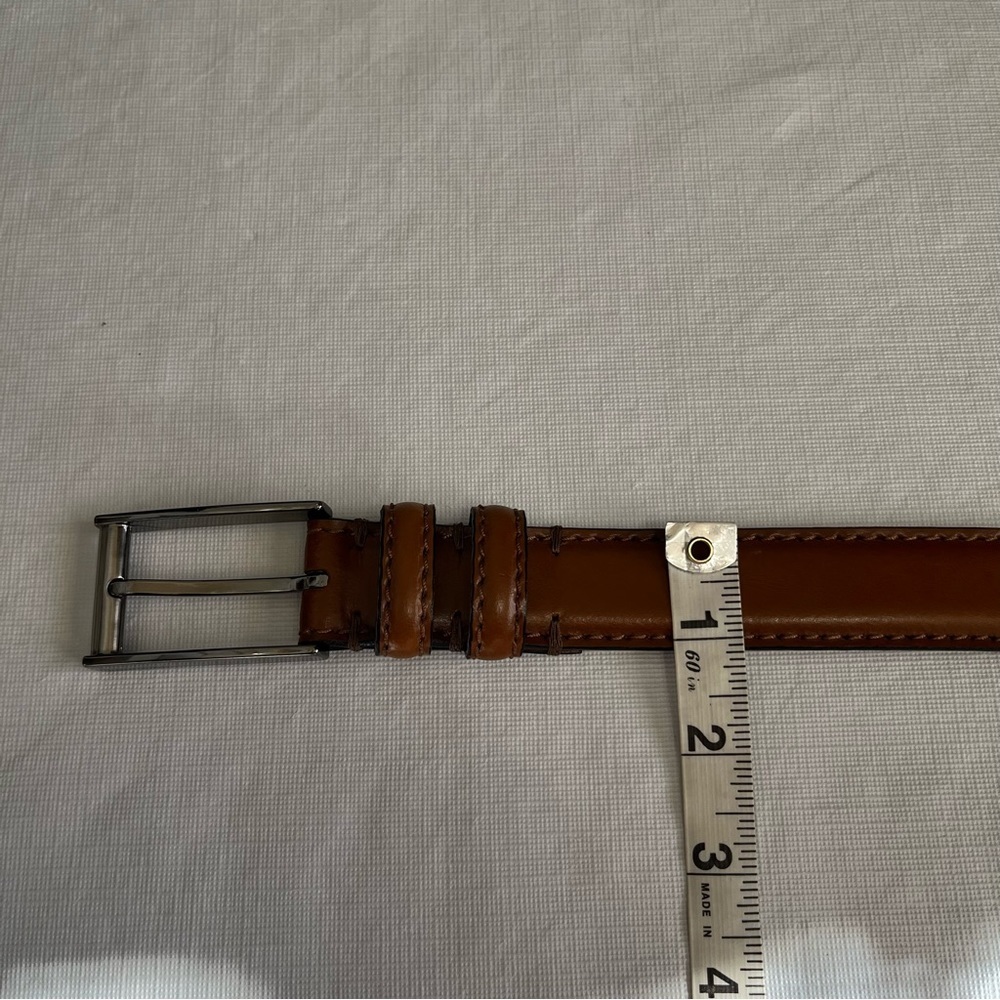 Genuine Italian Leather Brown Belt - Picture 10 of 10